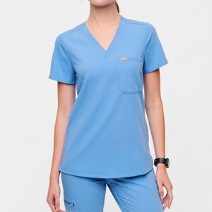 Ceil blue Figs Catrina Scrub top Small